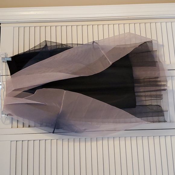 Elegant Ombre Black, Blue and Pale Pink Tulle Skirt - Picture 7 of 10